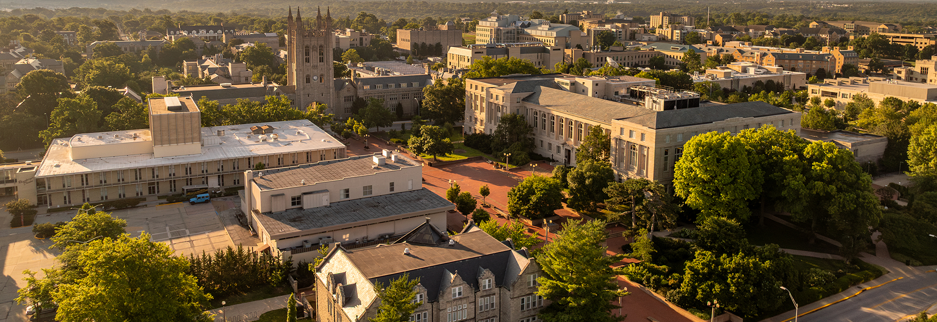 Aerial view of campus